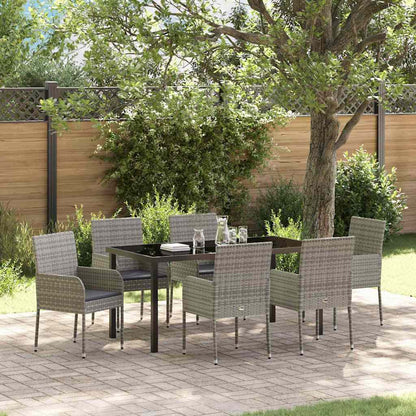 Garten Essgruppe Mit Kissen 7 Pcs Poly-Rattan