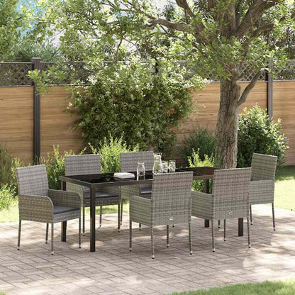 Garten Essgruppe Mit Kissen 7 Pcs Poly-Rattan
