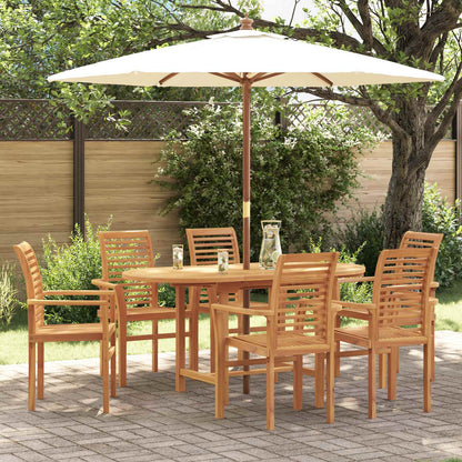 Garten Essgruppe 5 Pcs Braun Massivholz Teak