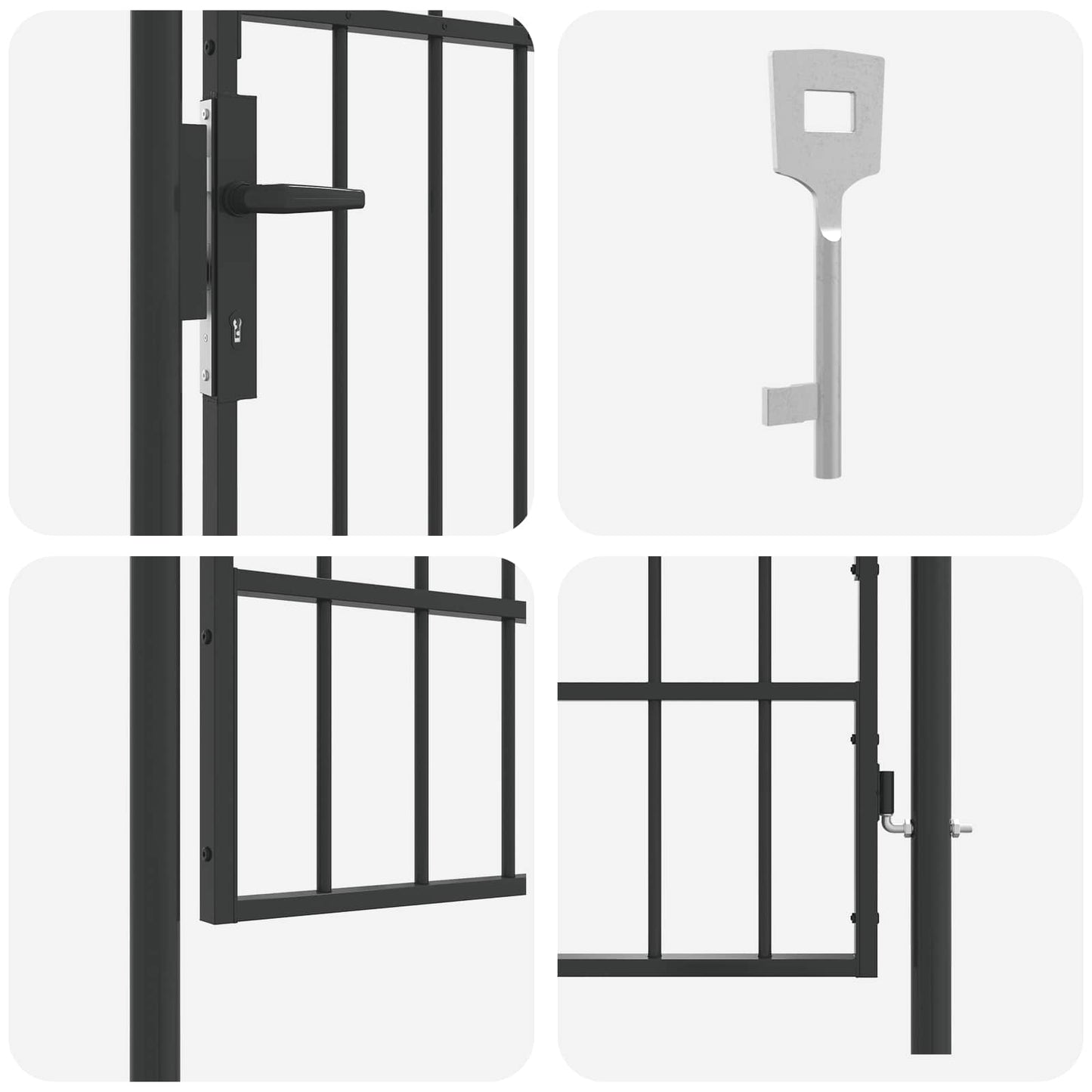 Zauntor Boxtel 103 X 225 Cm Pulverbeschichteter Stahl