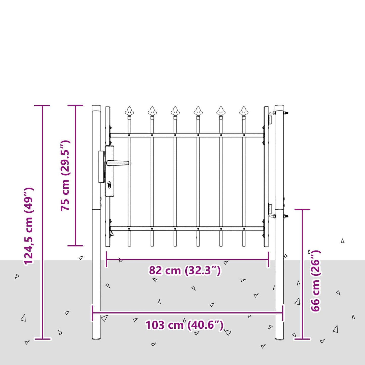 Zauntor Boxtel 103 X 124,5 Cm Pulverbeschichteter Stahl