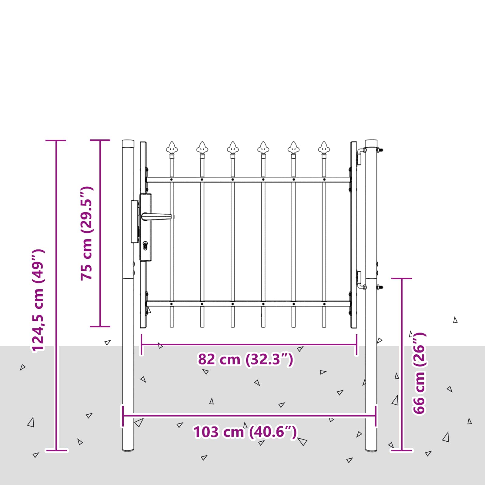 Zauntor Boxtel 103 X 124,5 Cm Pulverbeschichteter Stahl