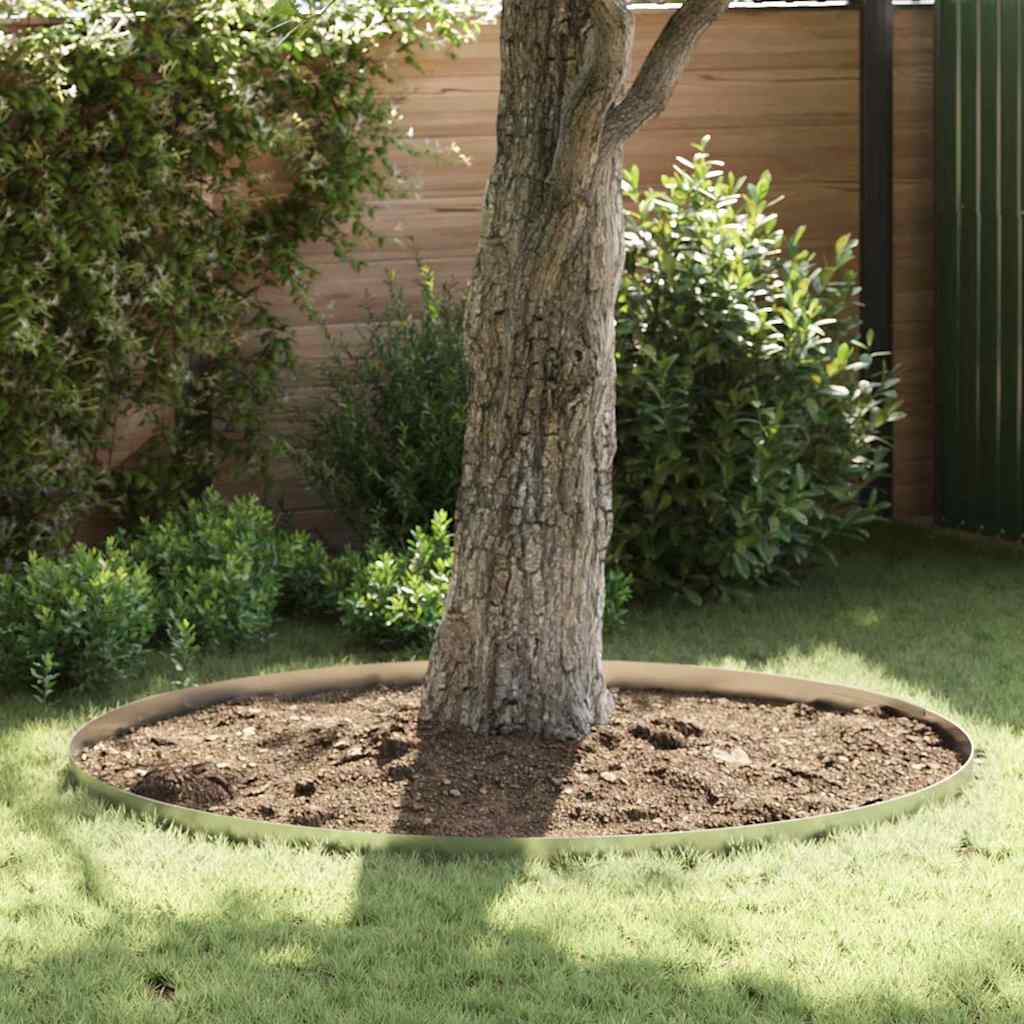 Raseneinfassung 4 Pcs Rostig 450 X 0,05 X 25 Cm