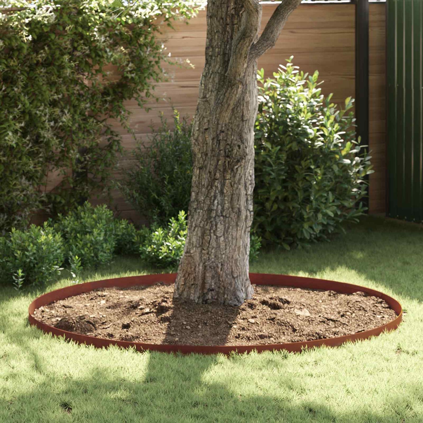 Raseneinfassung 4 Pcs Rostig 450 X 0,05 X 25 Cm