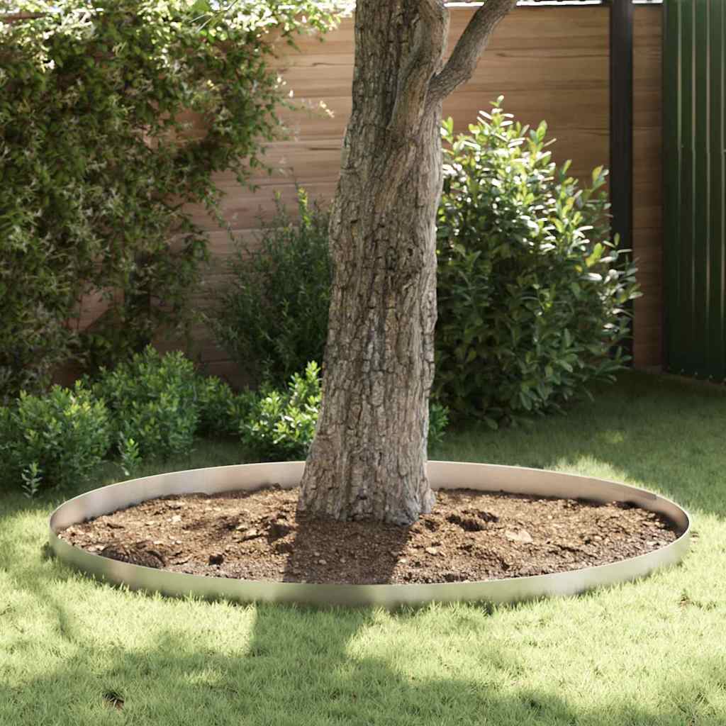 Raseneinfassung 4 Pcs Rostig 450 X 0,05 X 25 Cm
