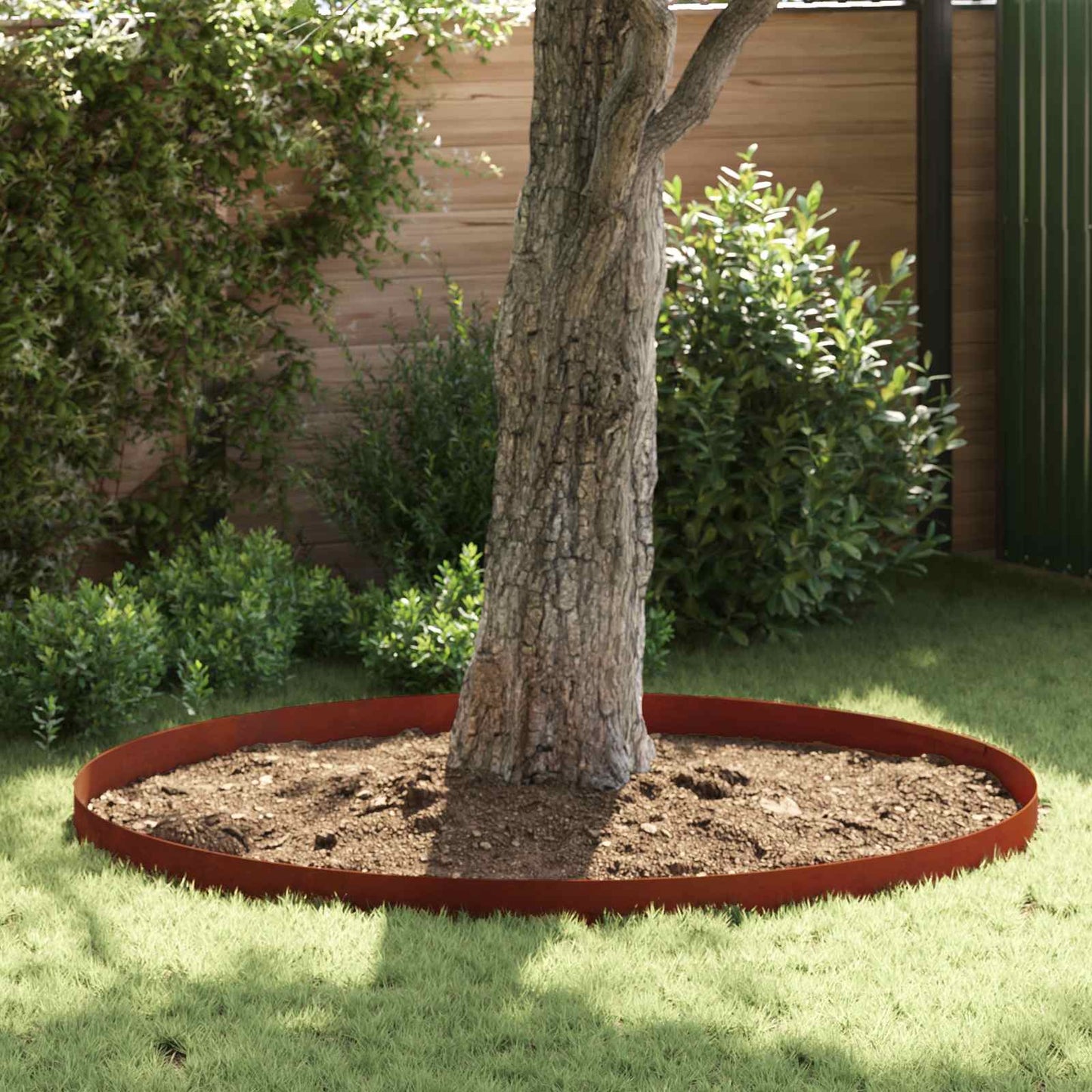 Raseneinfassung 4 Pcs Rostig 450 X 0,05 X 25 Cm