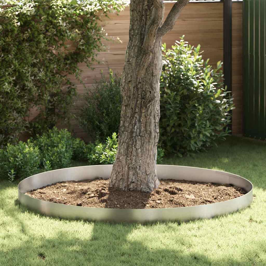 Raseneinfassung 4 Pcs Rostig 450 X 0,05 X 25 Cm