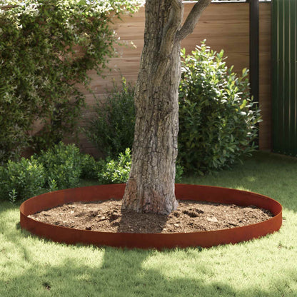 Raseneinfassung 4 Pcs Rostig 450 X 0,05 X 25 Cm