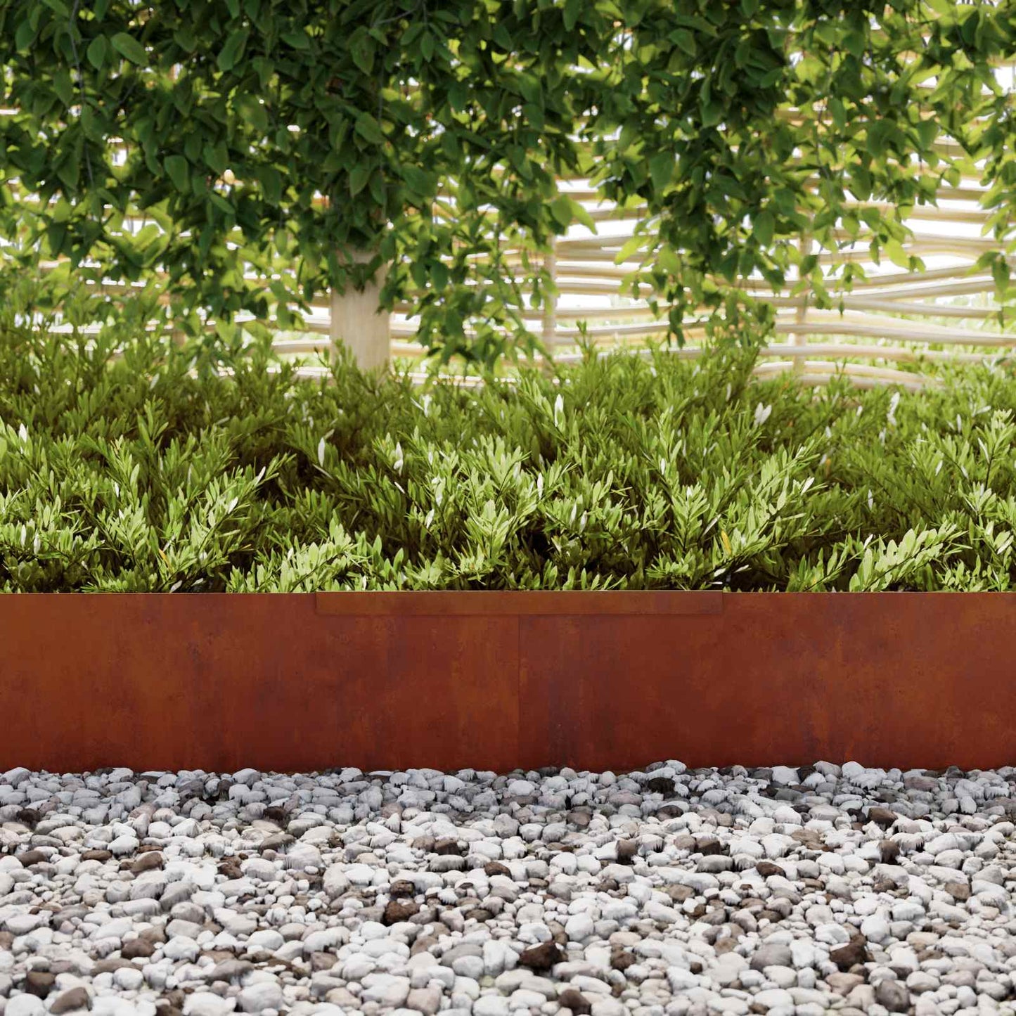 Raseneinfassung 4 Pcs Rostig 450 X 0,05 X 25 Cm