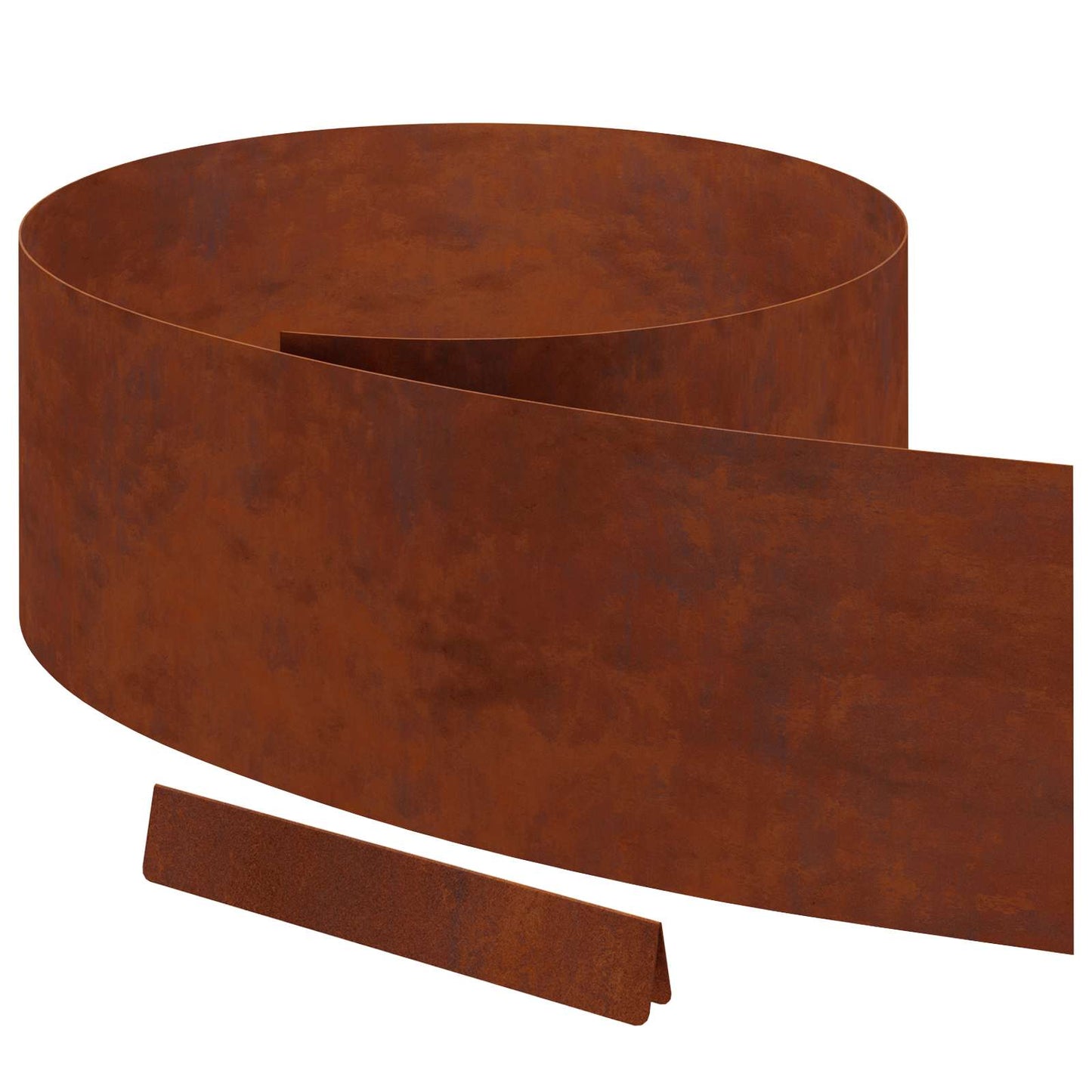 Raseneinfassung 4 Pcs Rostig 450 X 0,05 X 25 Cm