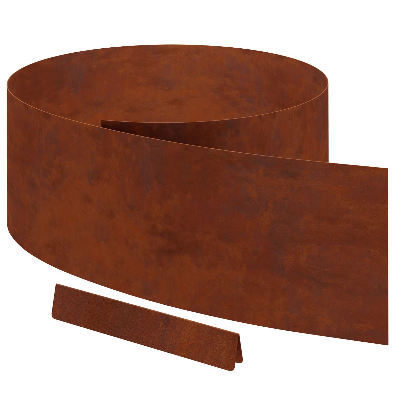 Raseneinfassung 4 Pcs Rostig 450 X 0,05 X 25 Cm