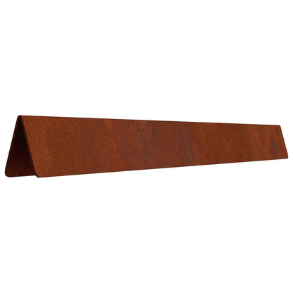 Raseneinfassung 4 Pcs Rostig 450 X 0,05 X 25 Cm