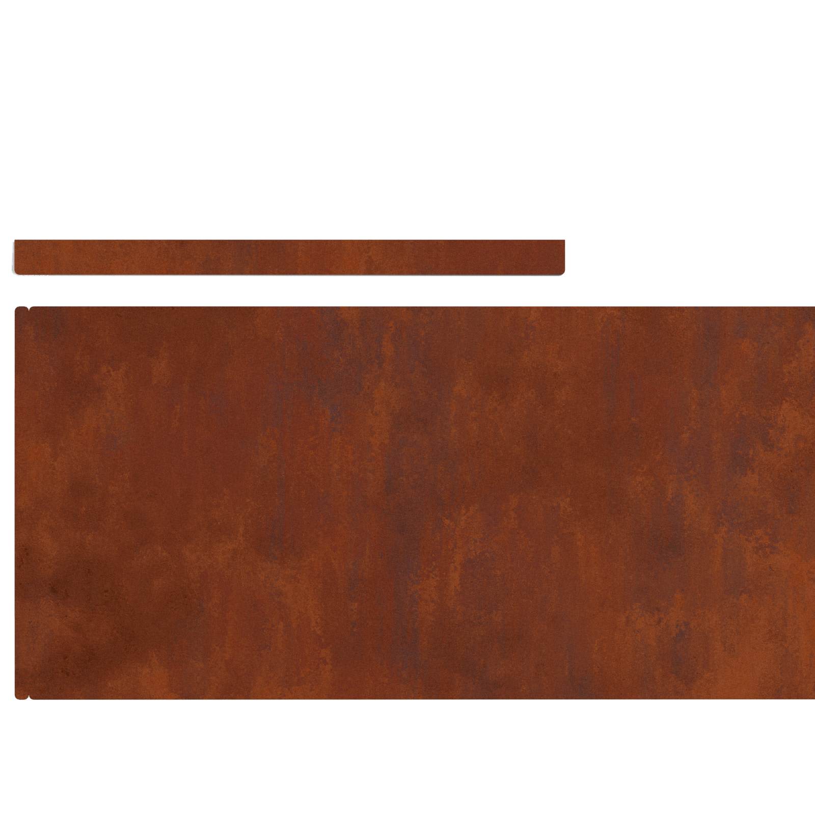 Raseneinfassung 4 Pcs Rostig 450 X 0,05 X 25 Cm