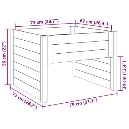 Rasenmäher Garage Braun 79 X 73 X 56 Cm