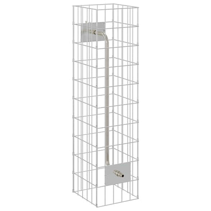 Gabionen Wasserhahn Silber 25 X 25 X 100 Cm Edelstahl
