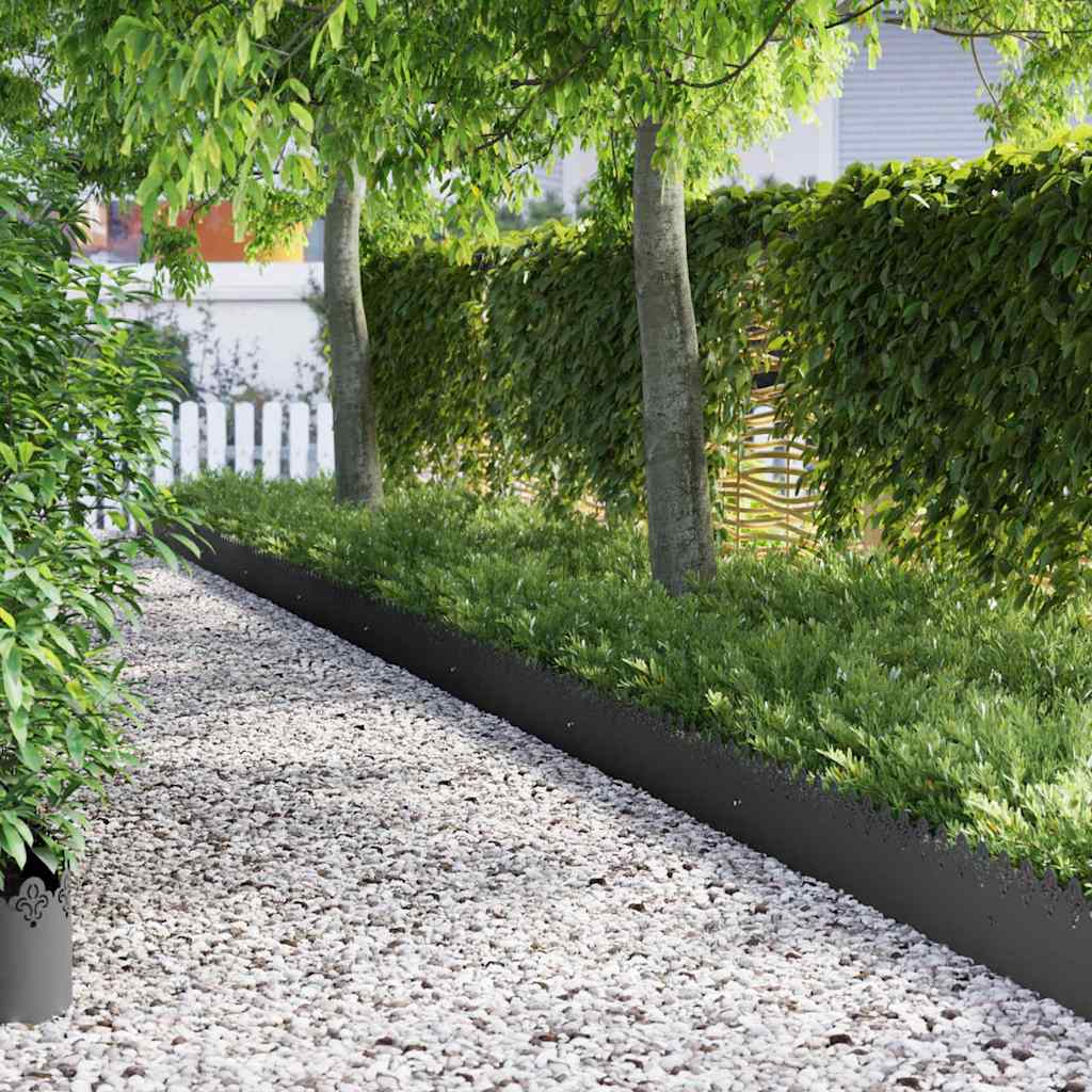 Rasenkanten 30 Pcs 103 X 0,05 X 22 Cm Stahl Schwarz