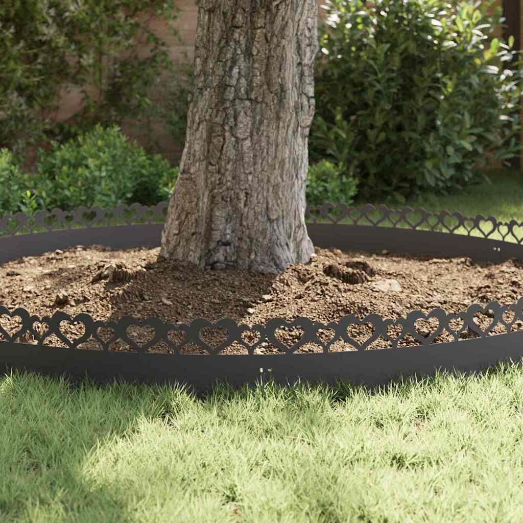 Rasenkanten 30 Pcs 103 X 0,05 X 22 Cm Stahl Schwarz