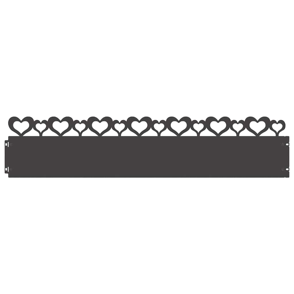 Rasenkanten 30 Pcs 103 X 0,05 X 22 Cm Stahl Schwarz