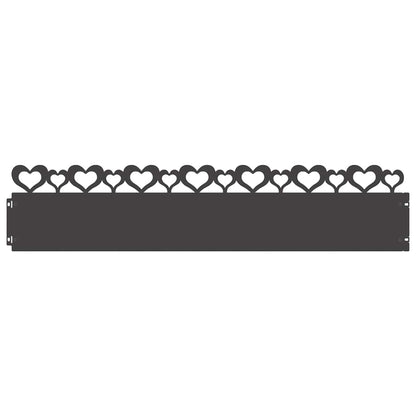 Rasenkanten 30 Pcs 103 X 0,05 X 22 Cm Stahl Schwarz