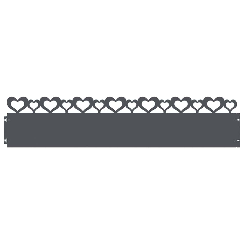 Rasenkanten 20 Pcs 103 X 0,05 X 22 Cm Stahl Anthrazit