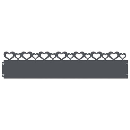 Rasenkanten 20 Pcs 103 X 0,05 X 22 Cm Stahl Anthrazit