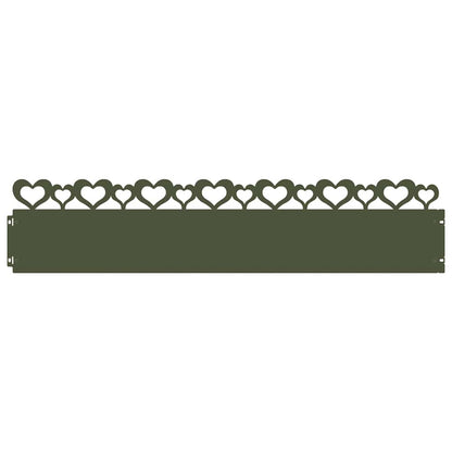 Rasenkanten 30 Pcs Olive Grün 103 X 0,05 X 22 Cm Stahl Olivgrün