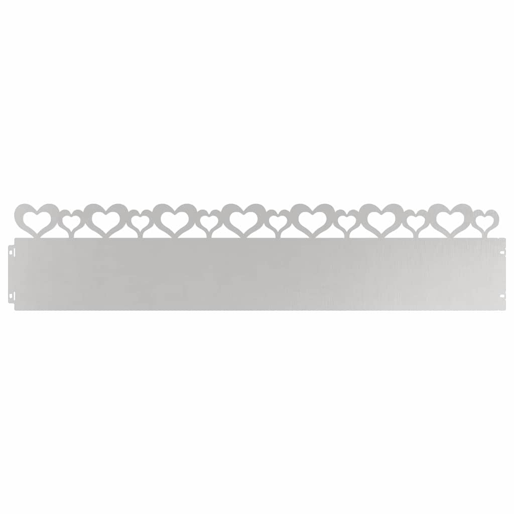 Rasenkanten 30 Pcs Silber 103 X 0,05 X 22 Cm Edelstahl