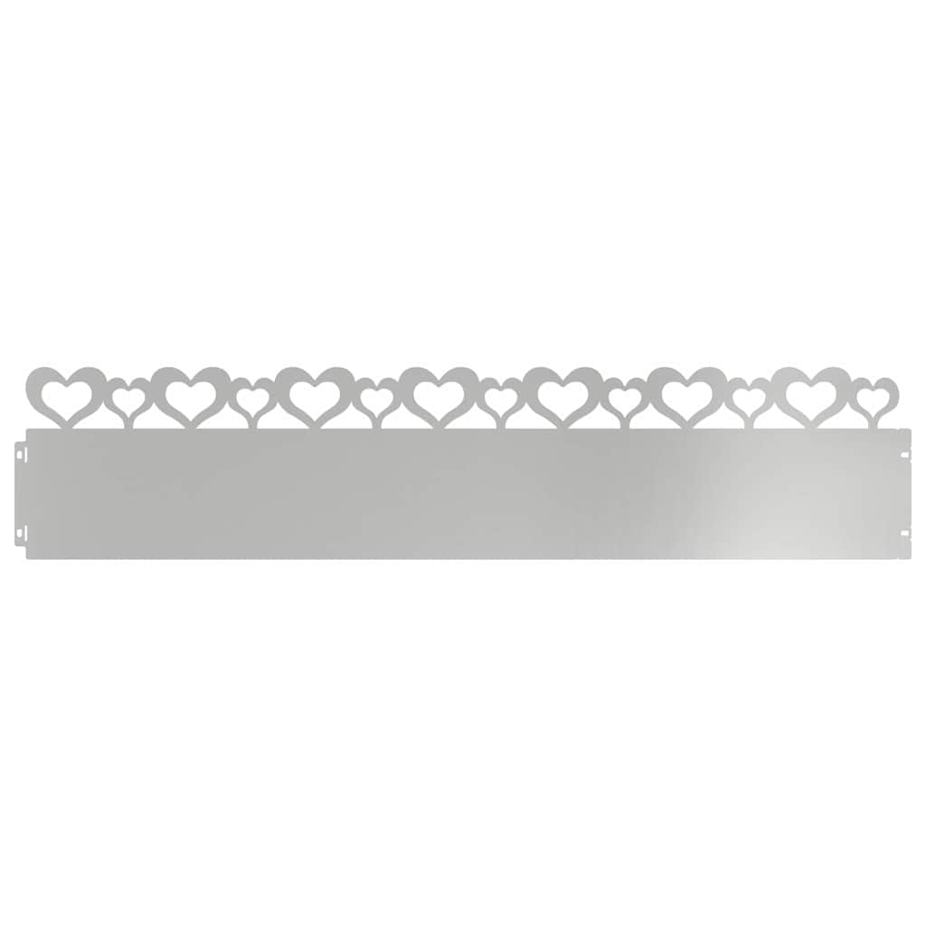 Rasenkanten 10 Pcs Silber 103 X 0,05 X 22 Cm Verzinkter Stahl