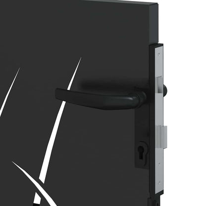 Gartentor Schwarz Pulverbeschichteter Stahl