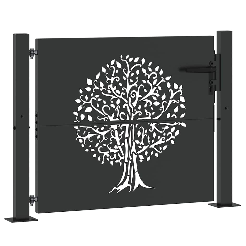 Gartentor 110 X 105 Cm Pulverbeschichteter Stahl