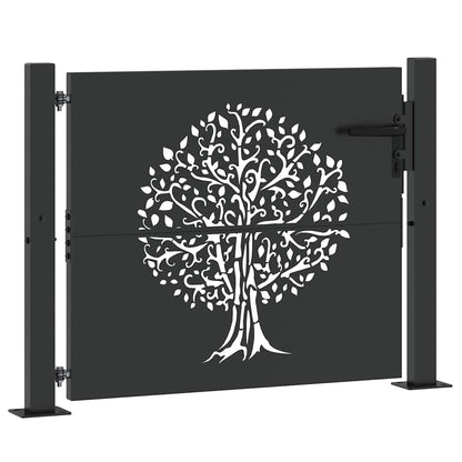 Gartentor 110 X 105 Cm Pulverbeschichteter Stahl