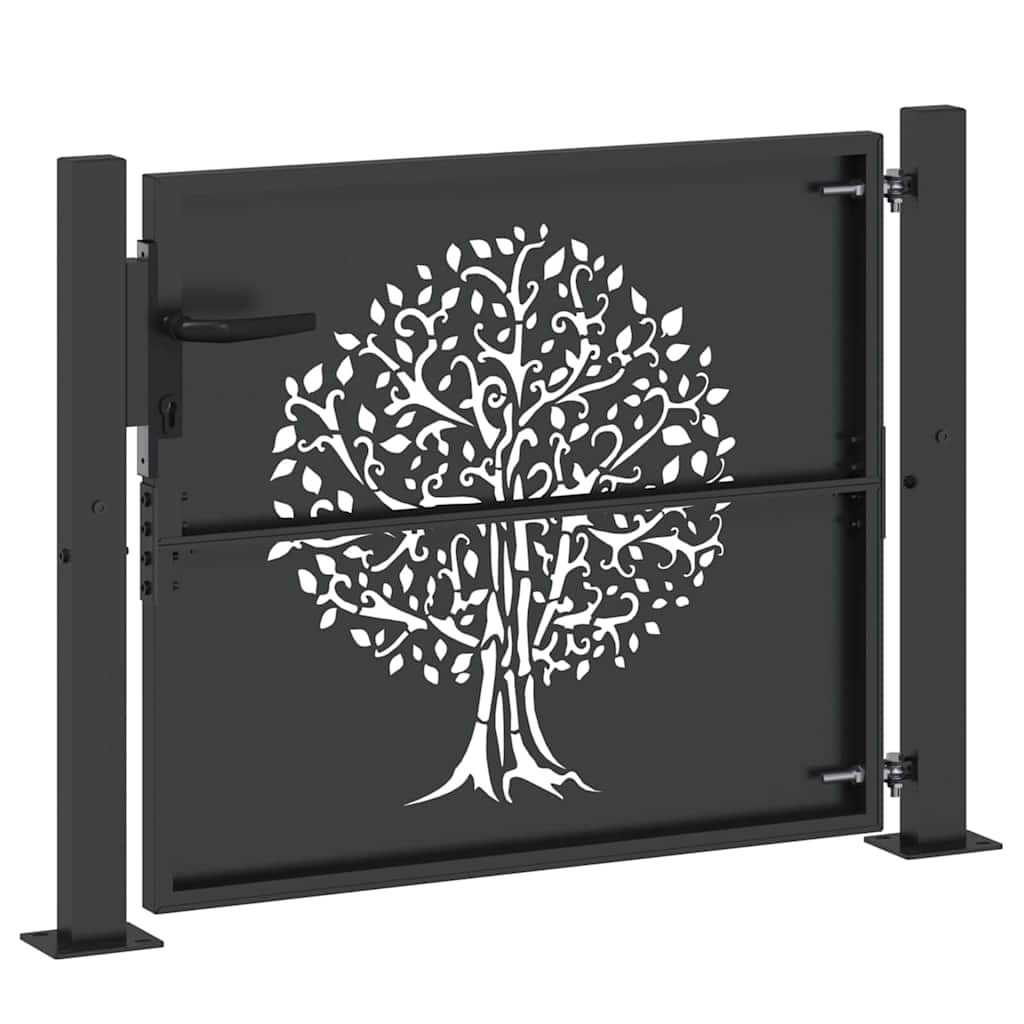 Gartentor 110 X 105 Cm Pulverbeschichteter Stahl