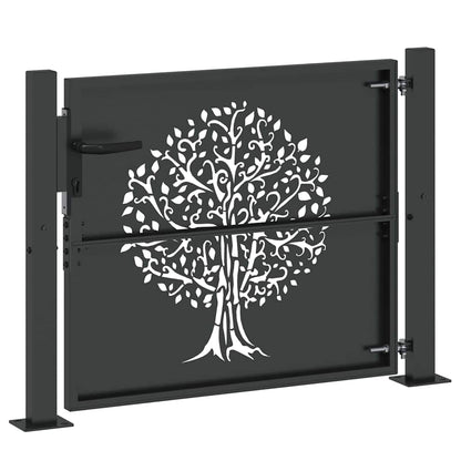 Gartentor 110 X 105 Cm Pulverbeschichteter Stahl