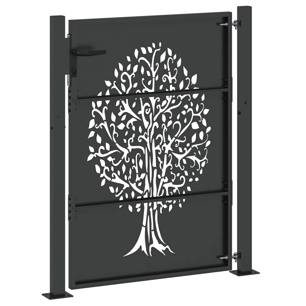Gartentor 110 X 130 Cm Pulverbeschichteter Stahl
