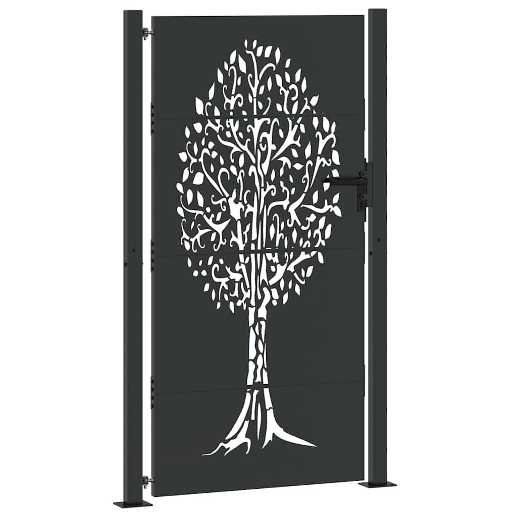 Gartentor 110 X 205 Cm Pulverbeschichteter Stahl