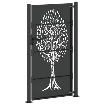 Gartentor 110 X 205 Cm Pulverbeschichteter Stahl