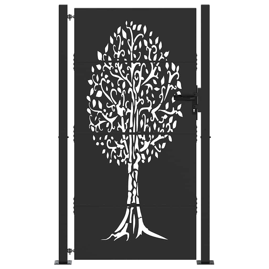Gartentor 110 X 205 Cm Pulverbeschichteter Stahl