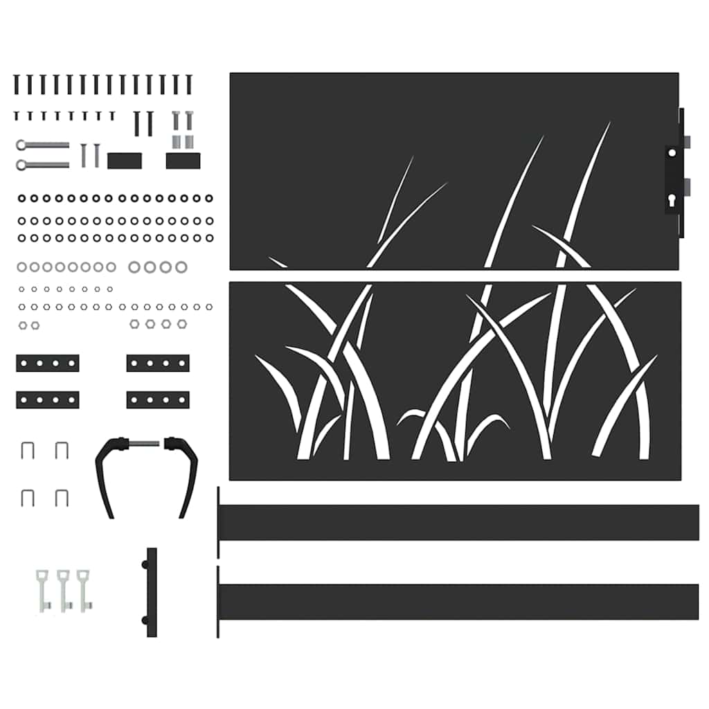 Gartentor 110 X 105 Cm Pulverbeschichteter Stahl