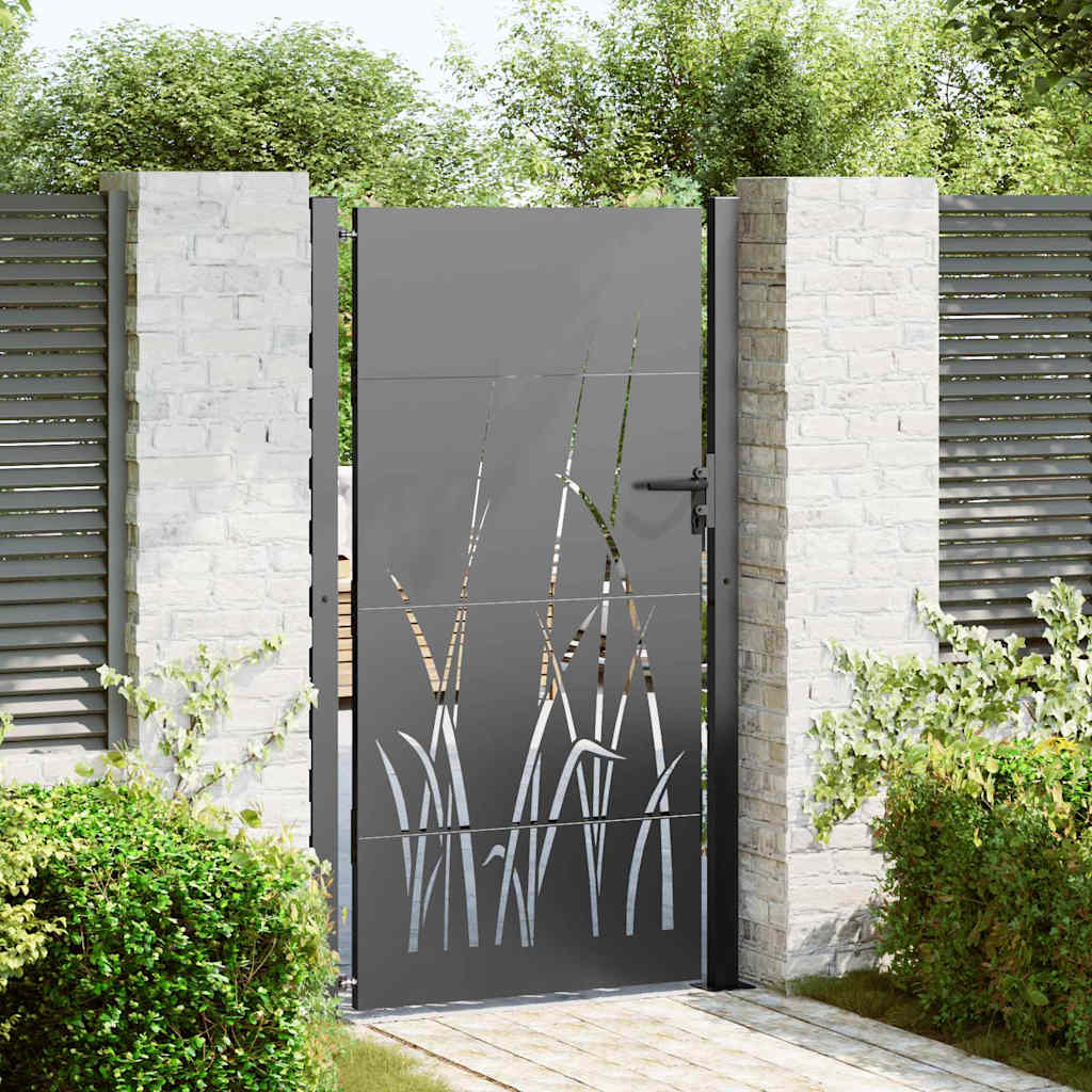 Gartentor 110 X 180 Cm Pulverbeschichteter Stahl
