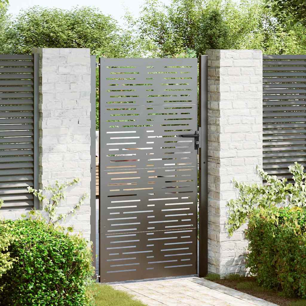 Gartentor 110 X 180 Cm Pulverbeschichteter Stahl