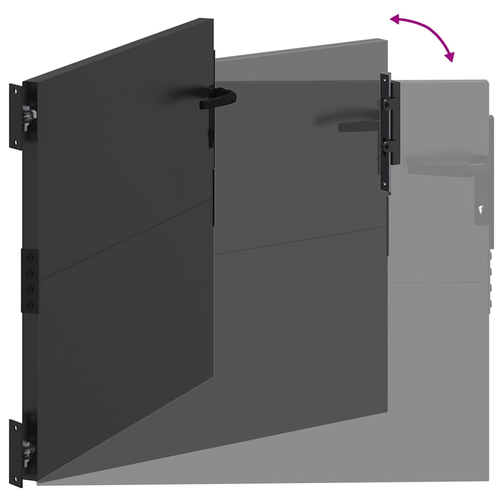 Gartentor 110 X 105 Cm Pulverbeschichteter Stahl