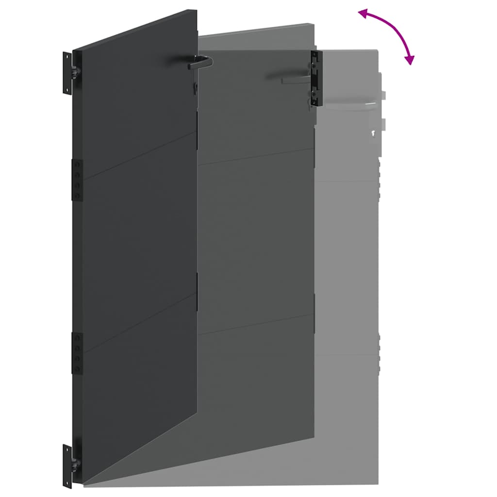Gartentor 110 X 155 Cm Pulverbeschichteter Stahl