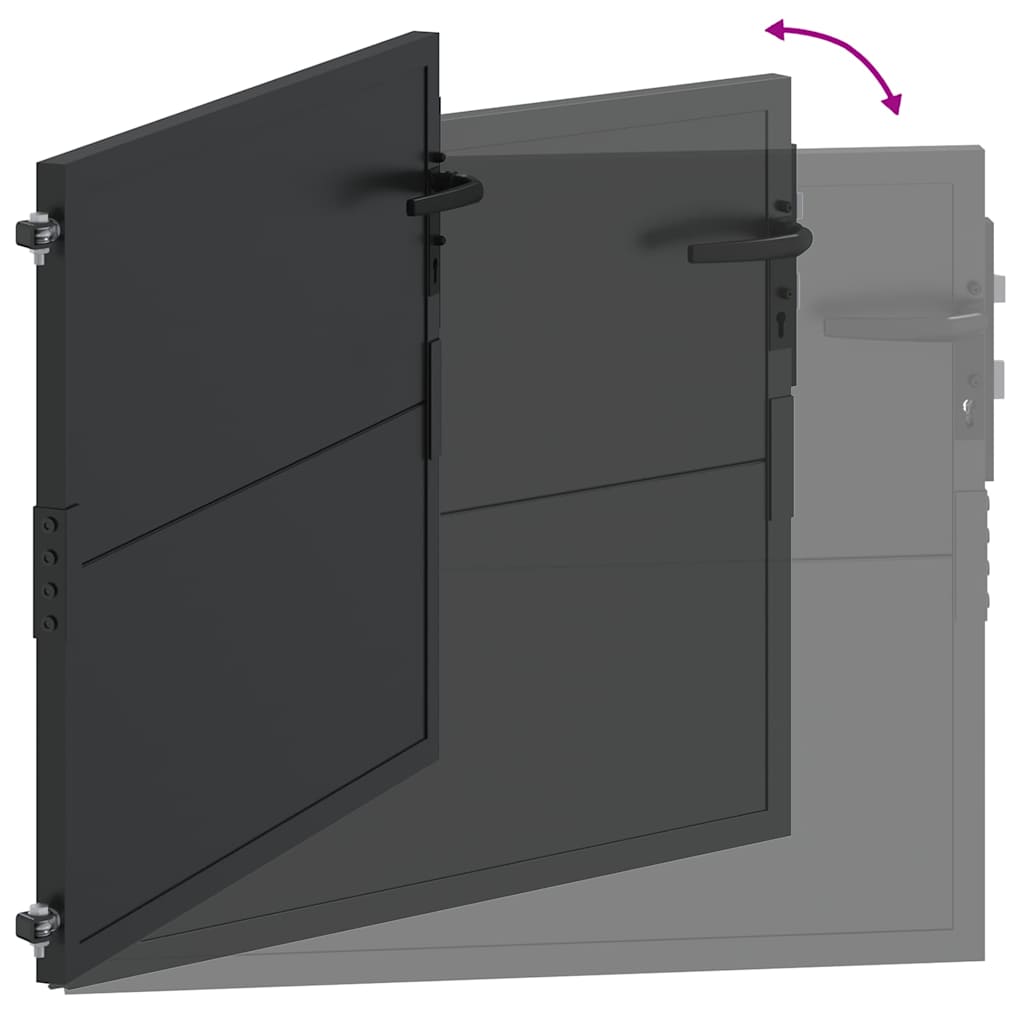 Gartentor 110 X 105 Cm Pulverbeschichteter Stahl