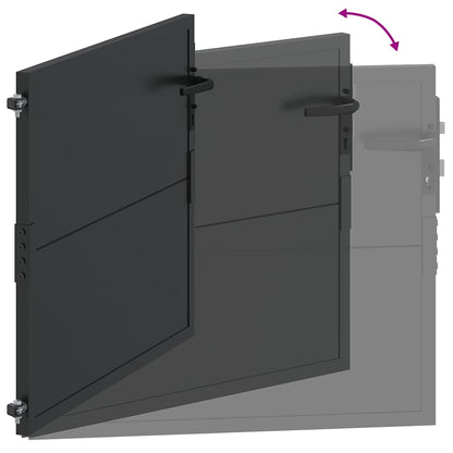 Gartentor 110 X 105 Cm Pulverbeschichteter Stahl
