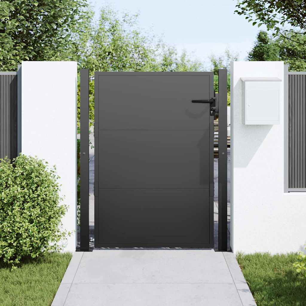 Gartentor 110 X 155 Cm Pulverbeschichteter Stahl