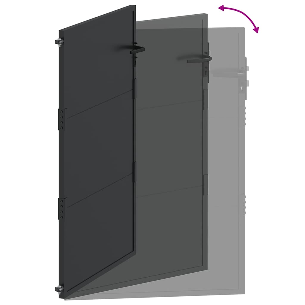 Gartentor 110 X 155 Cm Pulverbeschichteter Stahl