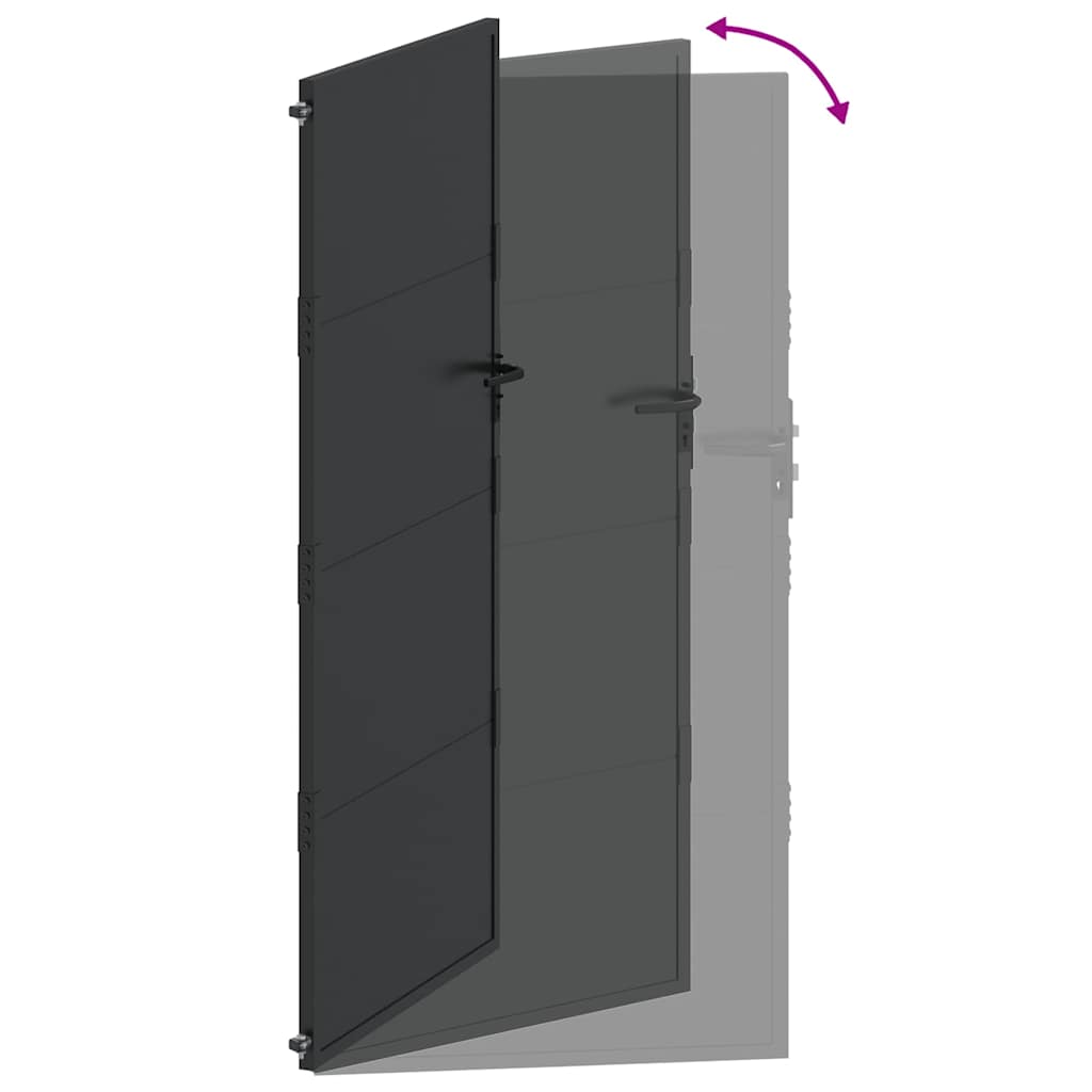 Gartentor 110 X 180 Cm Pulverbeschichteter Stahl