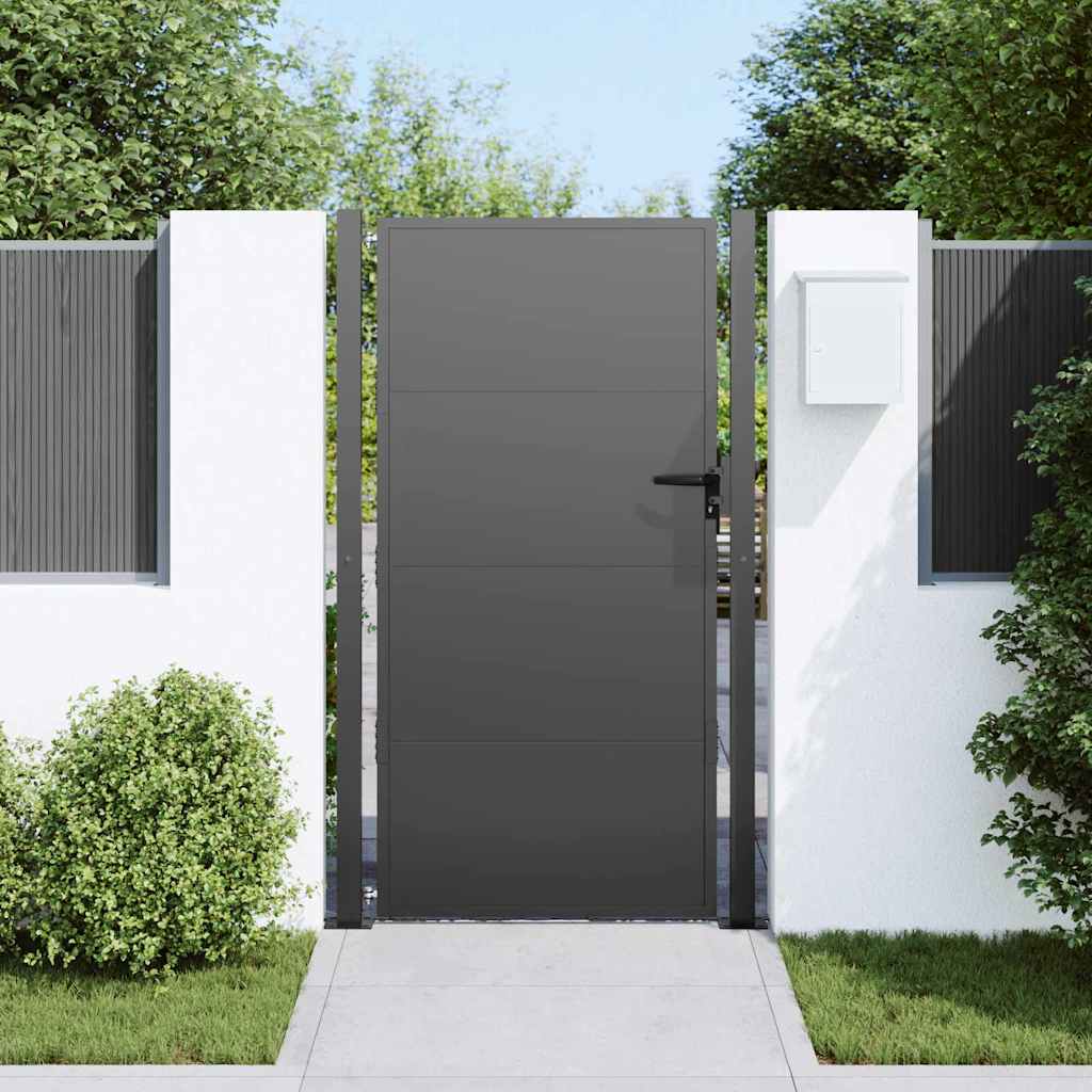 Gartentor 110 X 205 Cm Pulverbeschichteter Stahl