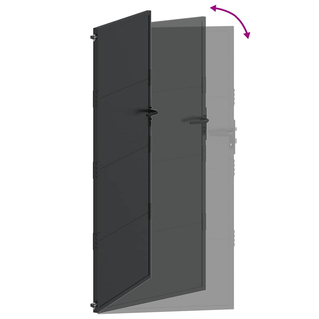 Gartentor 110 X 205 Cm Pulverbeschichteter Stahl