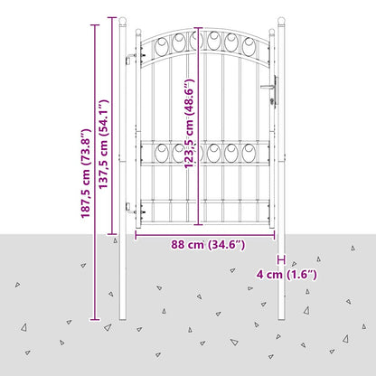 Zauntor Emmen 170 X 100 Cm Pulverbeschichteter Stahl